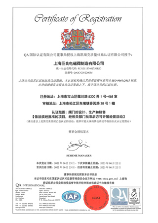 ISO9001认证-电磁阀